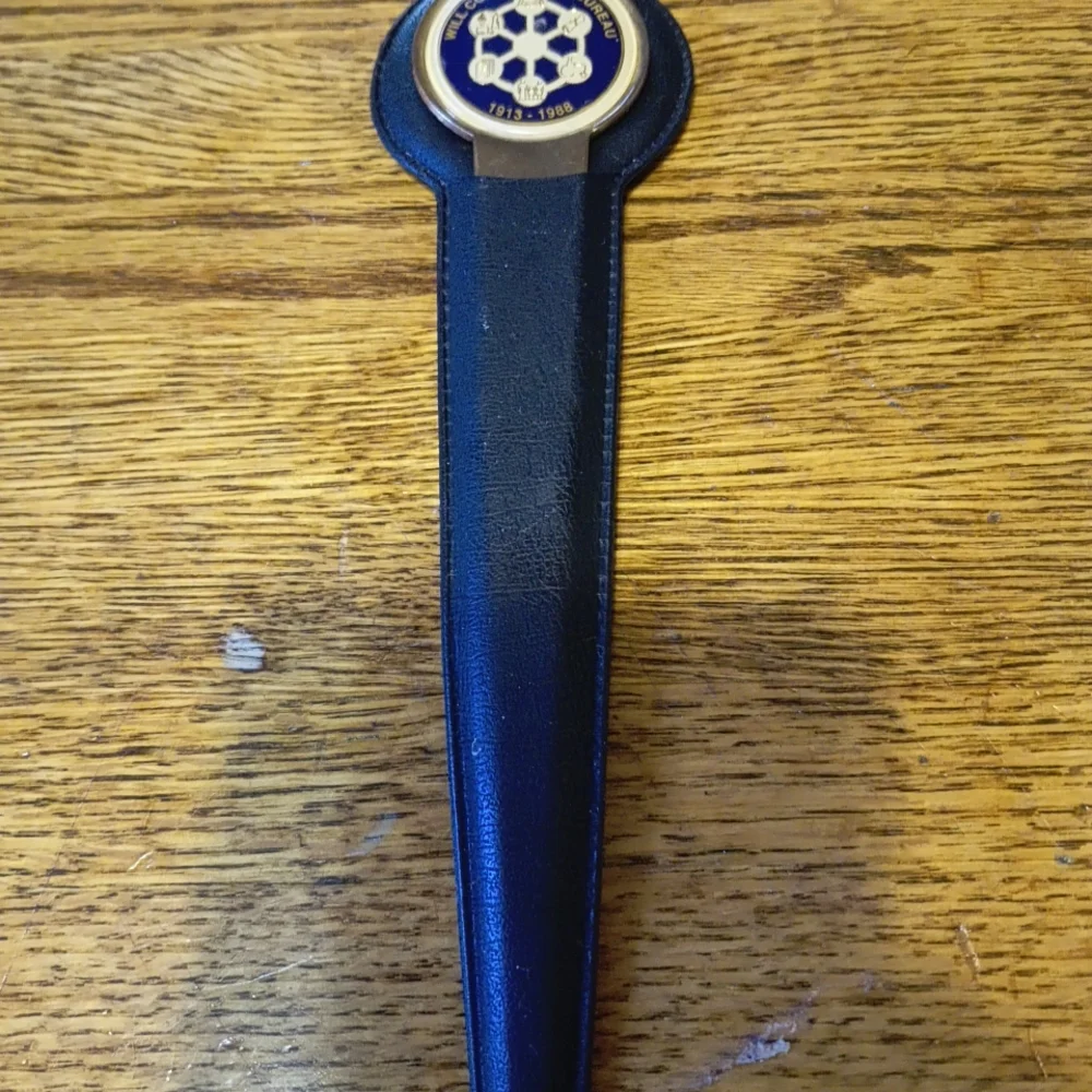 Vintage Will County Farm Bureau 75th Anniversary Letter Opener 1913-1988 w/...